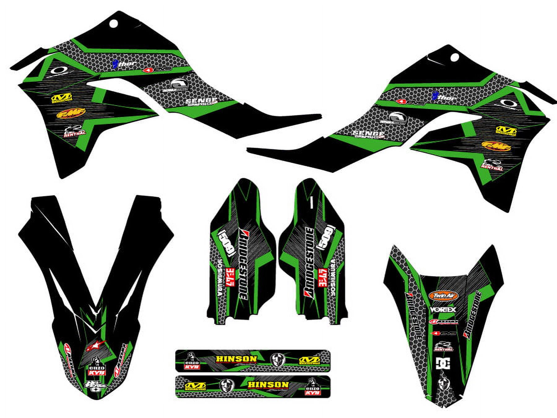 20202023 KLX 300 R PODIUM Black Senge Graphics Base Kit Compatible