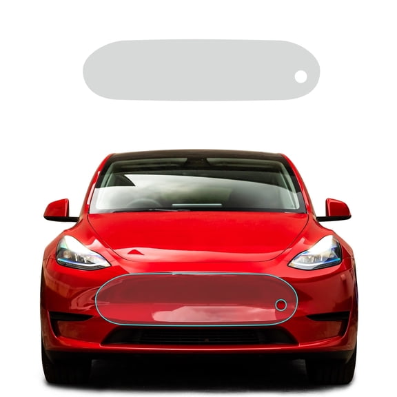 For 2020-2023 Tesla Model Y PPF Car Protection Film Anti-Scratch TPU Material Front Bumper Center Local Invisible Car Cloak Car Exterior Accessories 1pcs
