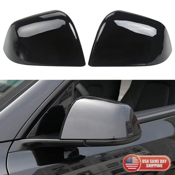 2020-2024 Tesla Model Y Bright Gloss Black Side Mirror Rearview Cover Sport