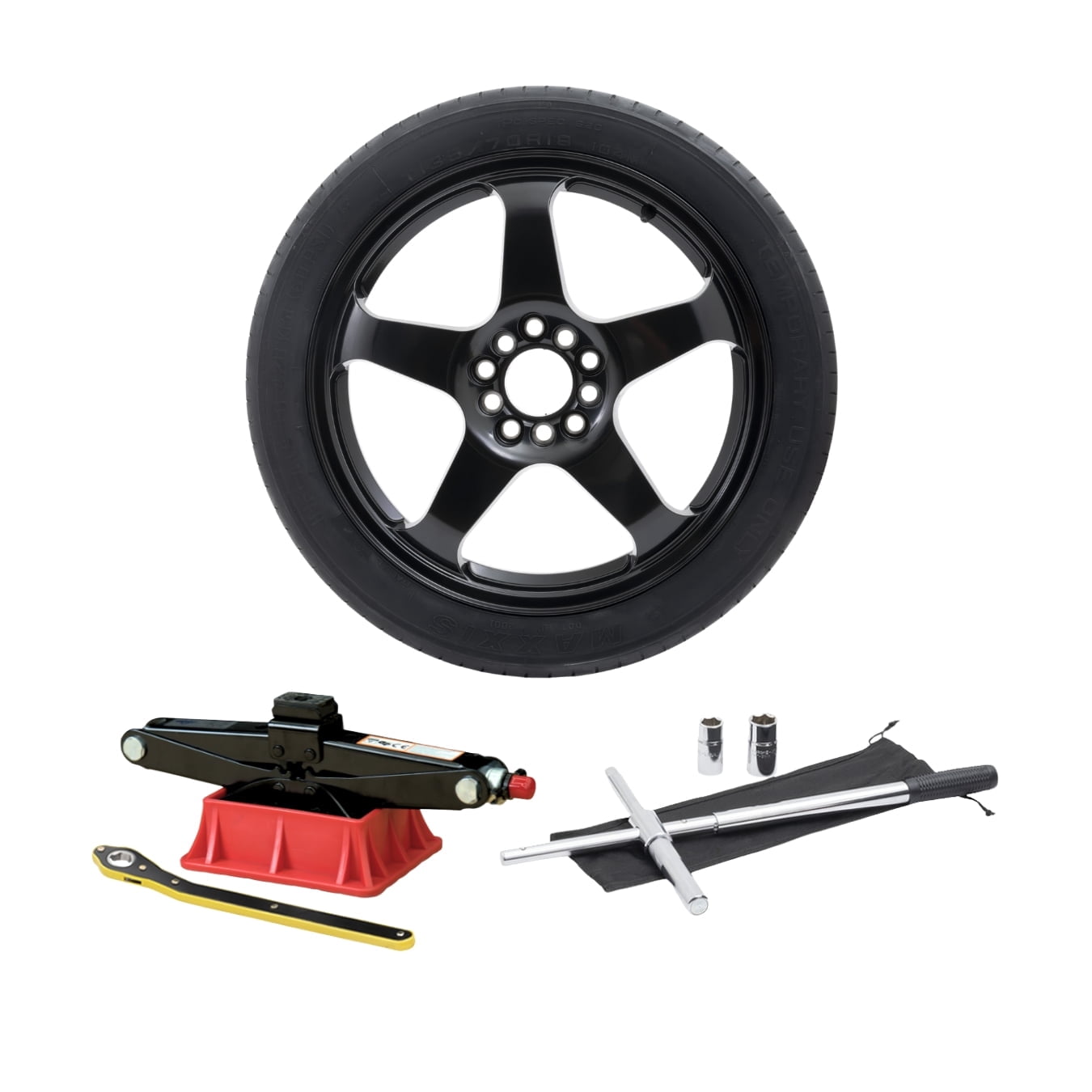 Complete Compact Spare Tire Kit - Fits All 2020-2026 Honda CRV And CRV Hybrid - Modern Spare