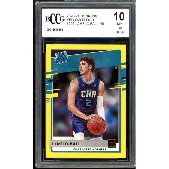2020-21 Donruss Yellow Flood #202 LaMelo Ball Rookie Card