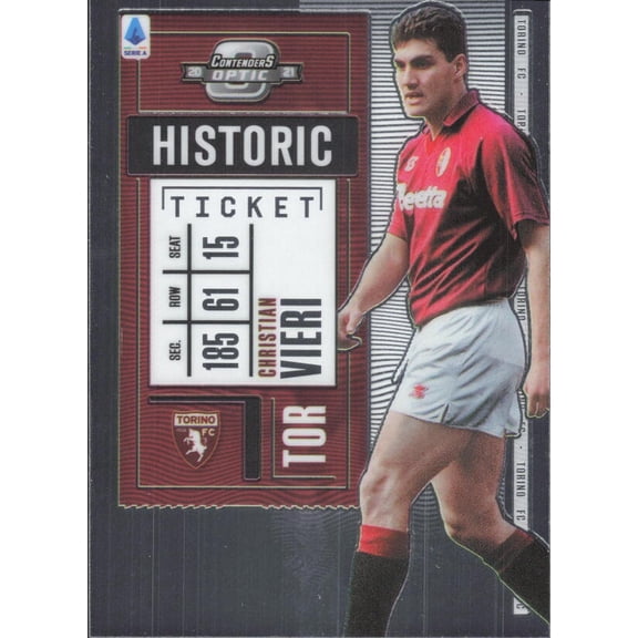 2020-21 PANINI CHRONICLES CONTENDERS HISTORIC TICKET IE A #4 CHRISTIAN VIERI TORINO FC