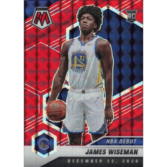 2020-21 PANINI MOSAIC MOSAIC RED #266 JAMES WISEMAN RC GOLDEN STATE WARRIORS