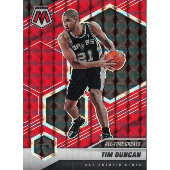 2020-21 PANINI MOSAIC MOSAIC RED #289 TIM DUNCAN SAN ANTONIO SPURS