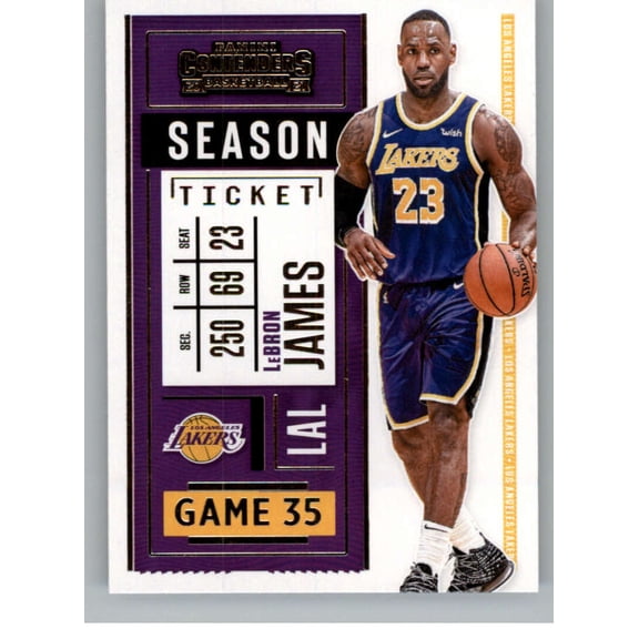 2020-21 Panini Contenders Season Ticket #81 LeBron James Los Angeles Lakers NBA Basketball Trading Card