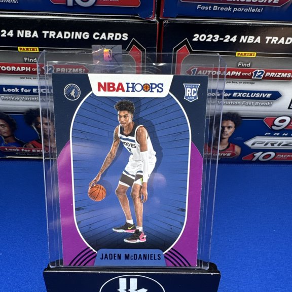2020-21 Panini NBA Hoops Jaden McDaniels #245 Purple Parallel/Variety Rookie Base Set