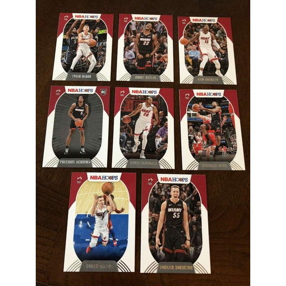 2020-21 Panini NBA Hoops Miami Heat Team Set Includes Rookies (Hand Collated) of 8 Cards: 26 Andre Iguodala 53 Kend