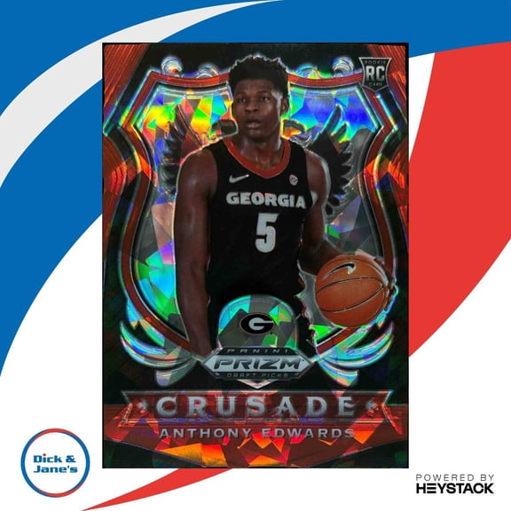 2020-21 Panini Prizm Draft Collegiate Anthony Edwards Red Ice #81 RC Bulldogs