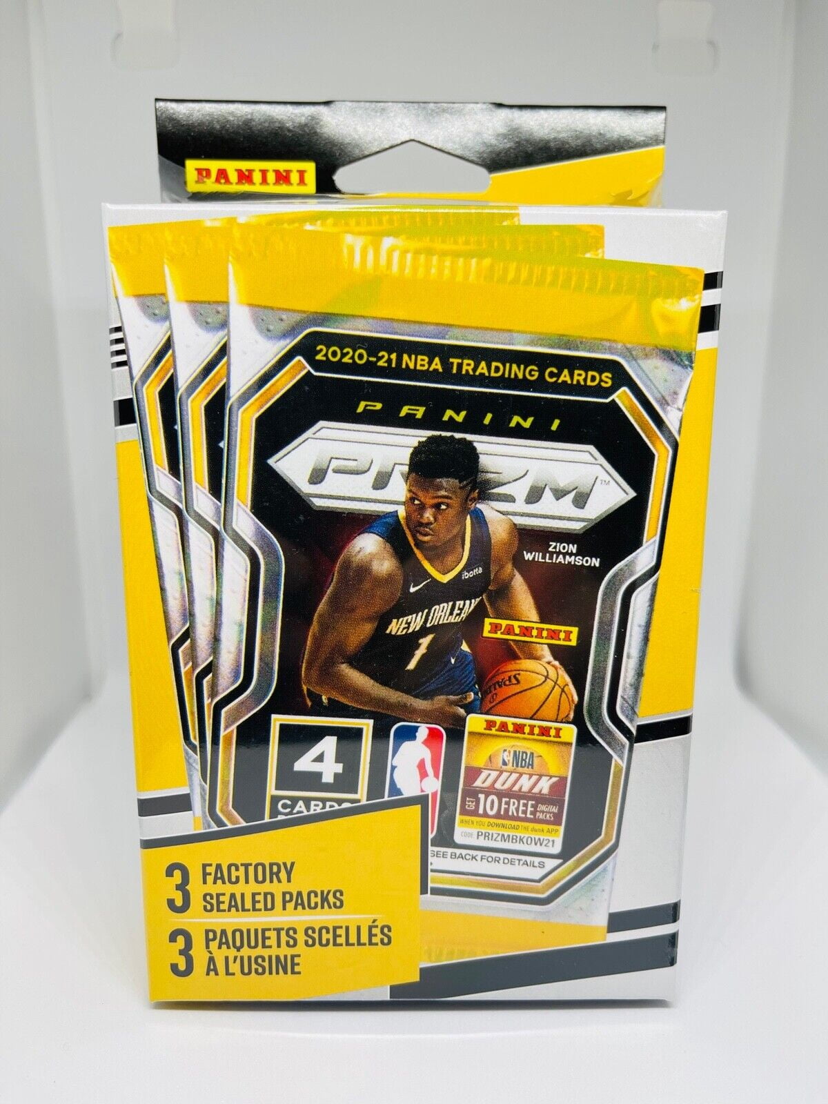 2020-21 Panini Prizm NBA Basketball Trading Cards 3-Pack Hanger Box