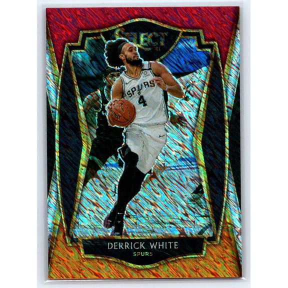 2020-21 Panini Select Derrick White #141 Red White Orange Shimmer