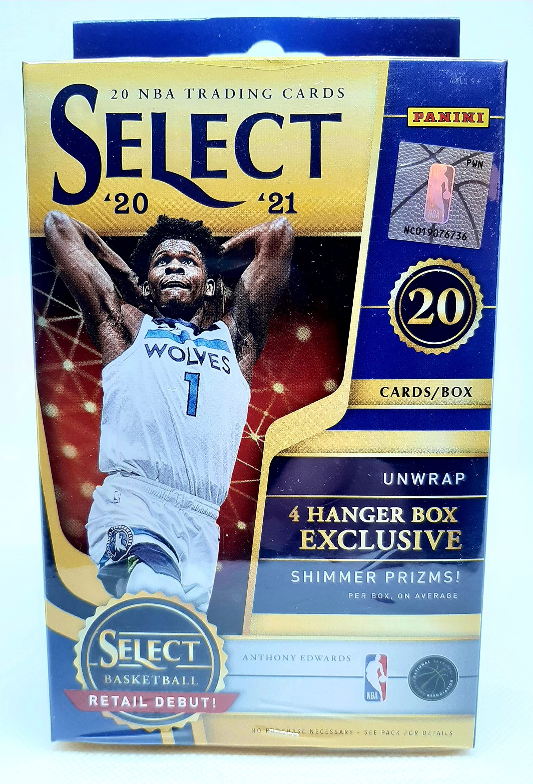 2020-21 Panini Select NBA Basketball Trading Cards Hanger Box - Shimmer  Prizm