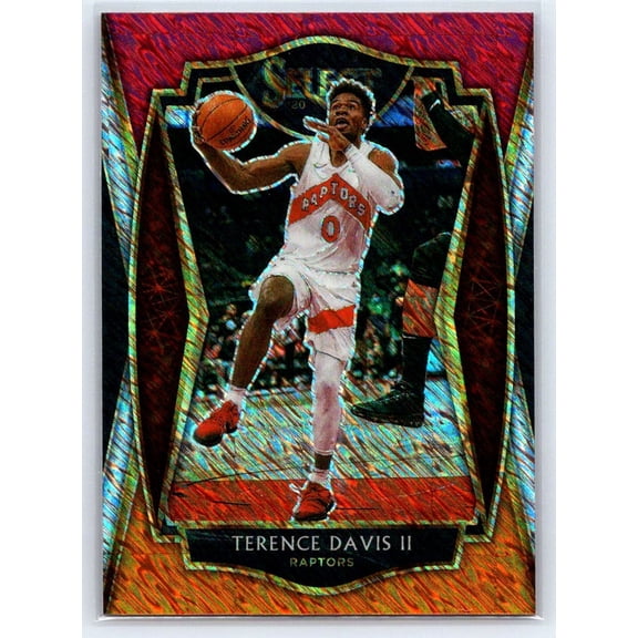 2020-21 Panini Select Terence Davis II #125 Red White Orange Shimmer Toronto Raptors NBA BASKETBALL Trading Card