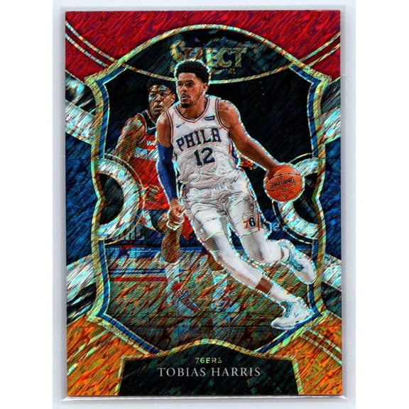 2020-21 Panini Select Tobias Harris #11 Red White Orange Shimmer