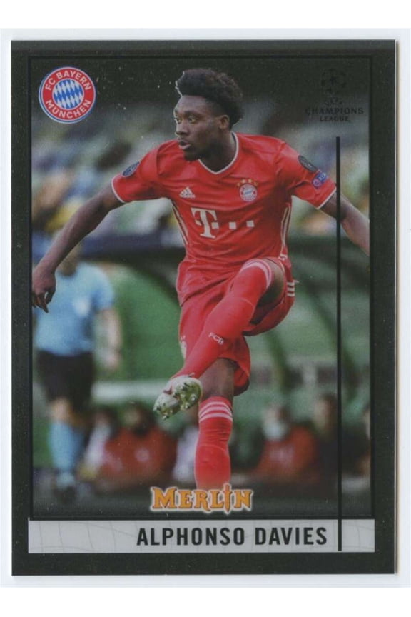 2020-21 TOPPS MERLIN CHROME UEFA #33 ALPHONSO DAVIES FC BAYERN MUNCHEN