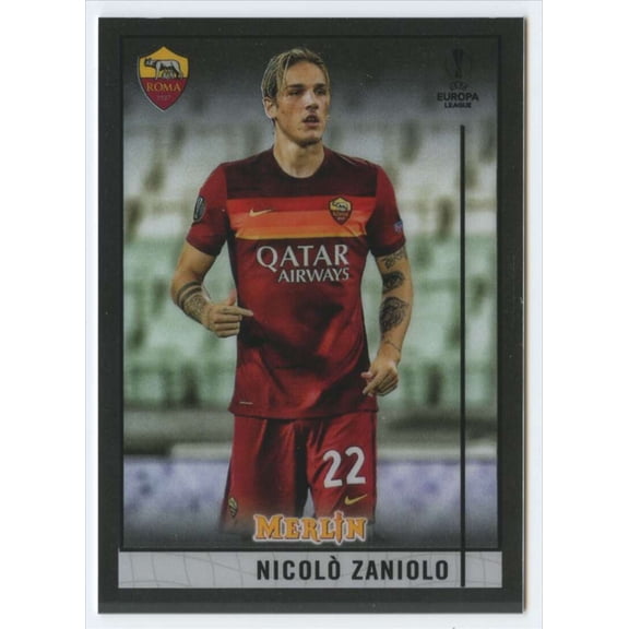 2020-21 TOPPS MERLIN CHROME UEFA #49 NICOLO ZANIOLO AS ROMA