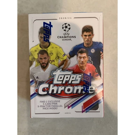 2020-21 Topps Chrome UEFA Champions League Soccer Retail Blaster Box