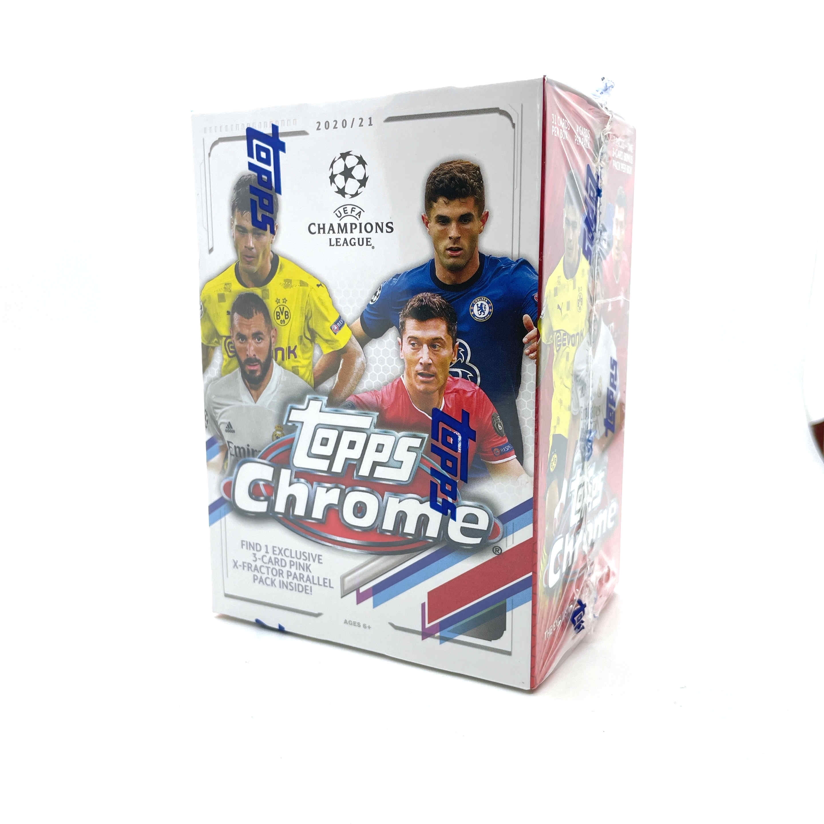 2020-21 Topps Chrome UEFA Champions League Soccer Trading Cards Blaster  Box- Exclusive 3-card X-Fractor Parallel pack