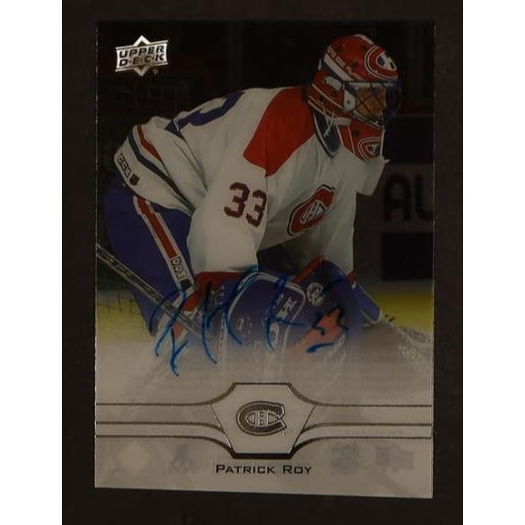 2020-21 Upper Deck Clear Cut Patrick Roy #CC-PR Auto