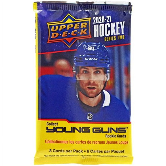 2020-21 Upper Deck Series 2 Hockey Trading Card Pack [8 Cards]