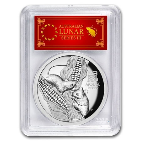 2020 AUS 5 oz Silver Mouse HR COA #1 PR-70 DCAM (FS Red Label)