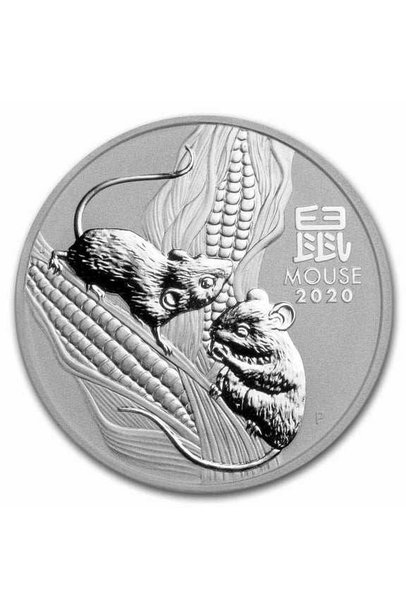 2020 Australia 1 oz Silver Lunar Mouse BU (Series III)
