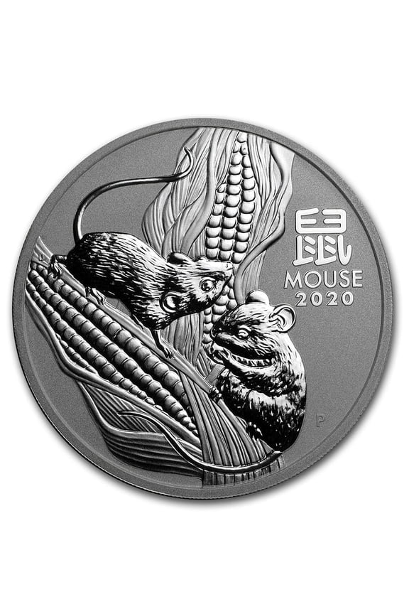 2020 Australia 5 oz Silver Lunar Mouse BU (Series III)