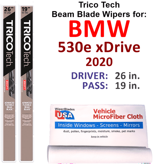 2020 BMW 530e xDrive Beam Blade Wipers (Set of 2)