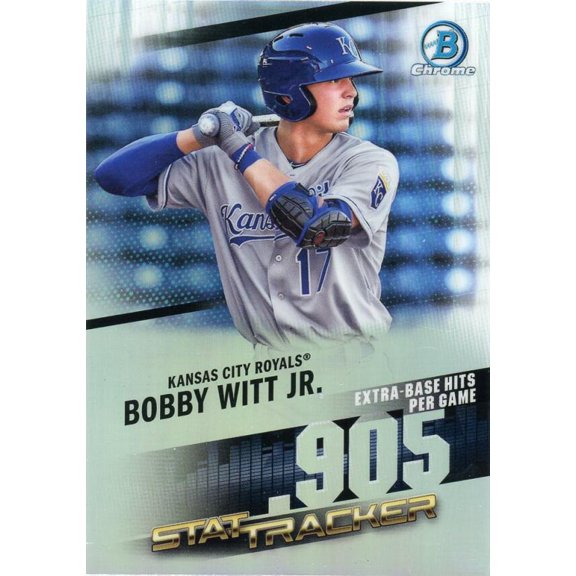 2020 BOWMAN CHROME STAT TRACKER REFRACTORS #ST-11 BOBBY WITT JR. KANSAS CITY ROYALS
