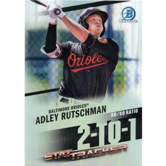 2020 BOWMAN CHROME STAT TRACKER REFRACTORS #ST-18 ADLEY RUTSCHMAN BALTIMORE ORIOLES