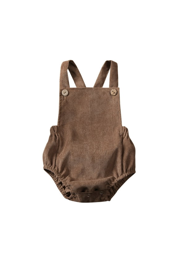 2020 Baby Summer Clothing Newborn Infant Baby Boy Girls Bodysuit Jumpsuit Corduroy Clothes Backless Outfits