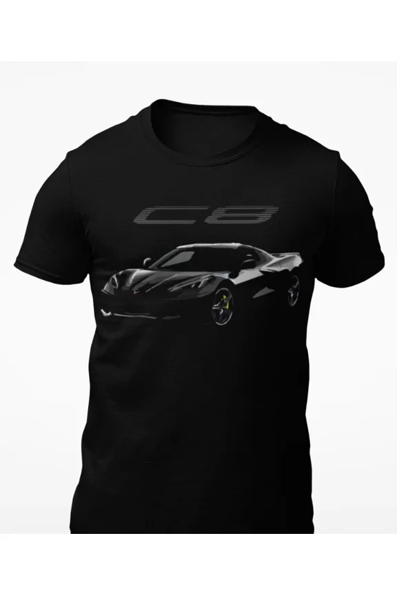 2020 Black Vette C8 Short-Sleeve Unisex T-Shirt