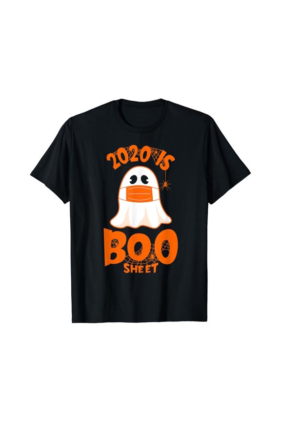 2020 Boo Sheet Funny Ghost In Mask Simple Halloween Costume T-Shirt
