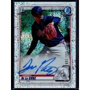2020 Bowman Chrome Prospect Autographs Speckle Refractor Jasseel De La Cruz Atlanta Braves #CPA-JDC Auto SN Baseball Car