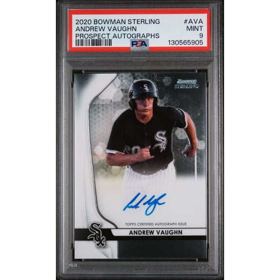 2020 Bowman Sterling Prospect Autographs Andrew Vaughn #BSPAAVA PSA 9