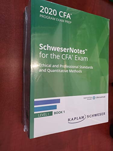 Pre-Owned 020 CFA Level 1 Kaplan Schweser Notes: Books 1-5 