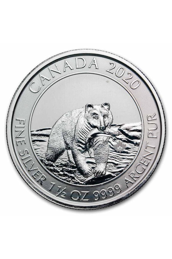 2020 Canada 1.5 oz Silver $8 Kermode Spirit Bear BU
