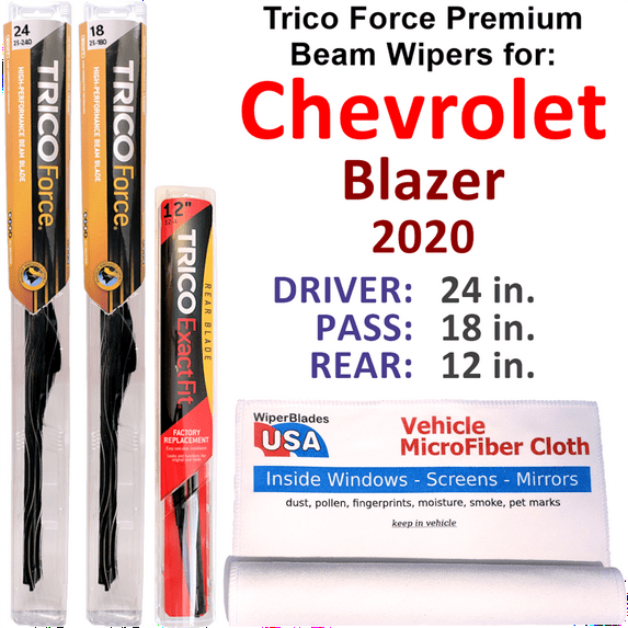 2020 Chevrolet Blazer Performance Beam Wipers (Set of 3) w/Rear Wiper