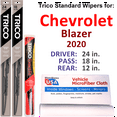 thumbnail image 1 of 2020 Chevrolet Blazer Wiper Blades (Set of 3) w/Rear Wiper, 1 of 3