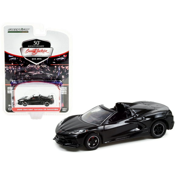 2020 Chevrolet Corvette C8 Stingray Convertible Black (Lot #3003) Barrett Jackson 1/64 Diecast Model Car by Greenlight