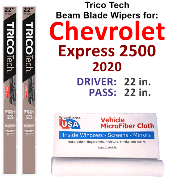2020 Chevrolet Express 2500 Beam Blade Wipers (Set of 2)