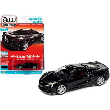 2020 Chevy Corvette, Black - Auto World AWSP065/24A - 1/64 scale Diecast Model Toy Car