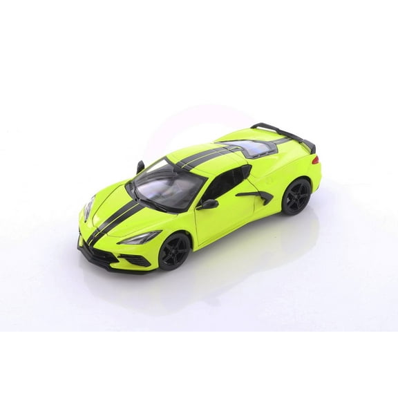 2020 Chevy Corvette Stingray Coupe Z51, Yellow - Showcasts 34527D4 - 1/24 scale Diecast Model Toy Car