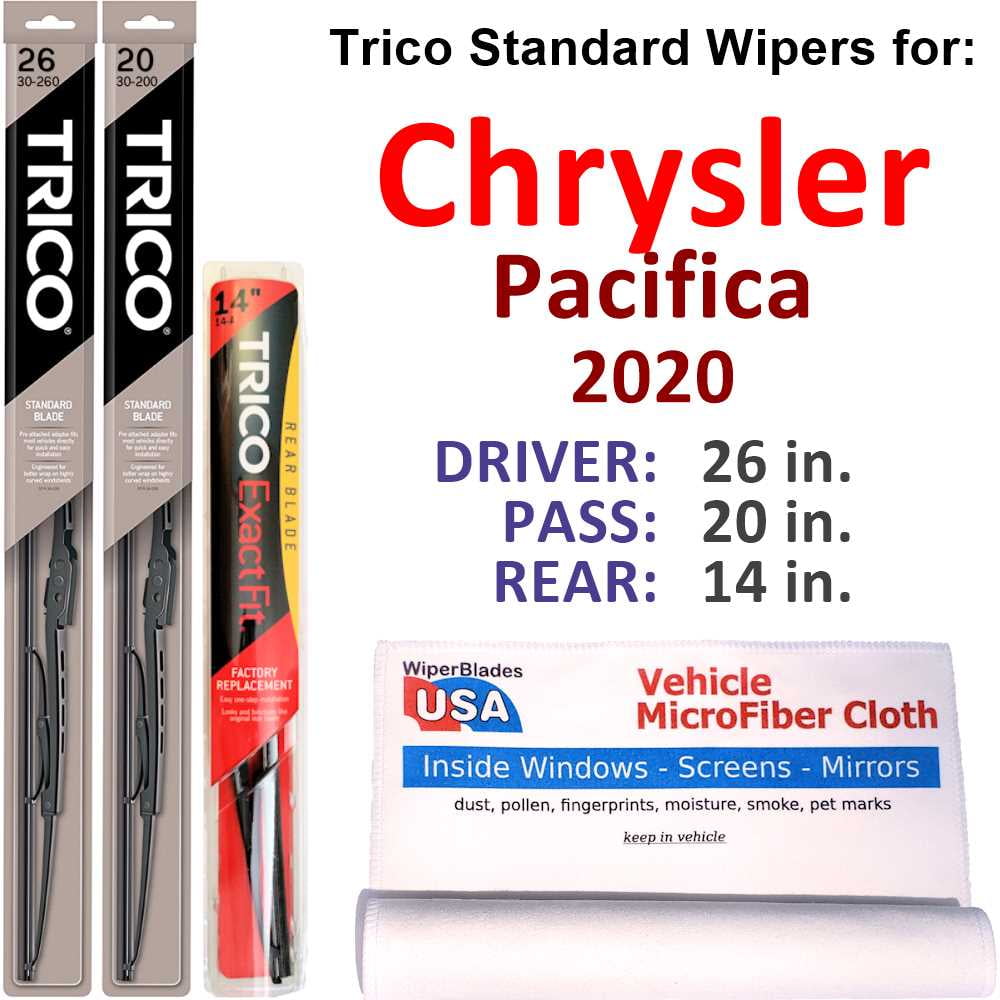 2020 Chrysler Pacifica Wiper Blades (Set of 3) w/Rear Wiper