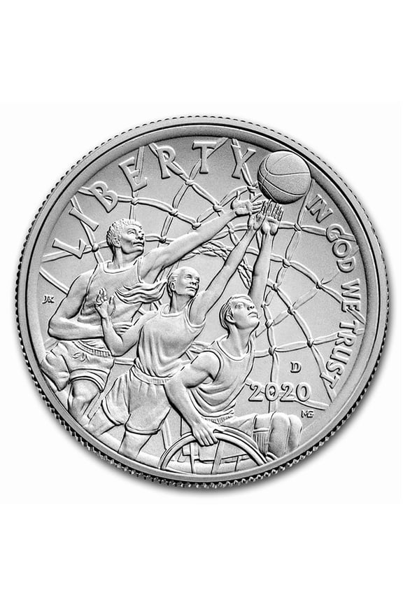 2020-D Basketball Hall of Fame 1/2 Dollar BU (Box & COA)
