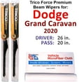 thumbnail image 1 of 2020 Dodge Grand Caravan Performance Beam Wipers (Set of 2), 1 of 4