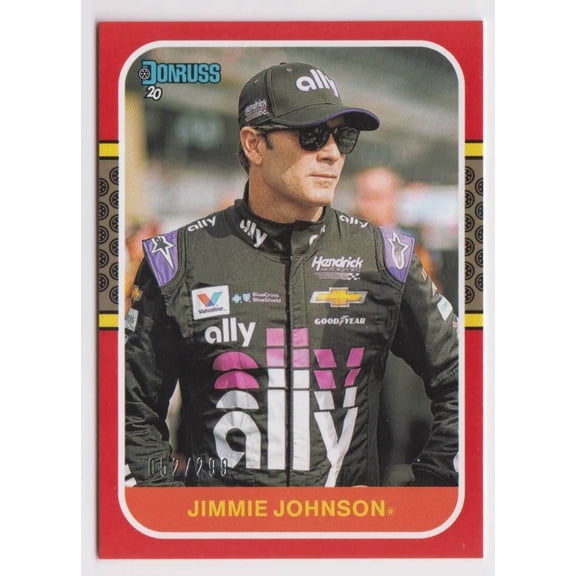 2020 Donruss Base Retro 1987 Red Parallel Jimmie Johnson #160 Panini NASCAR Racing Card
