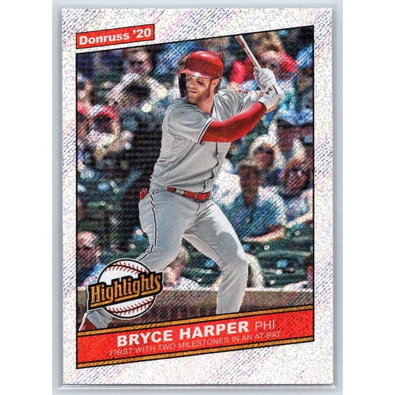 2020 Donruss Bryce Harper #H-7 Highlights Rapture