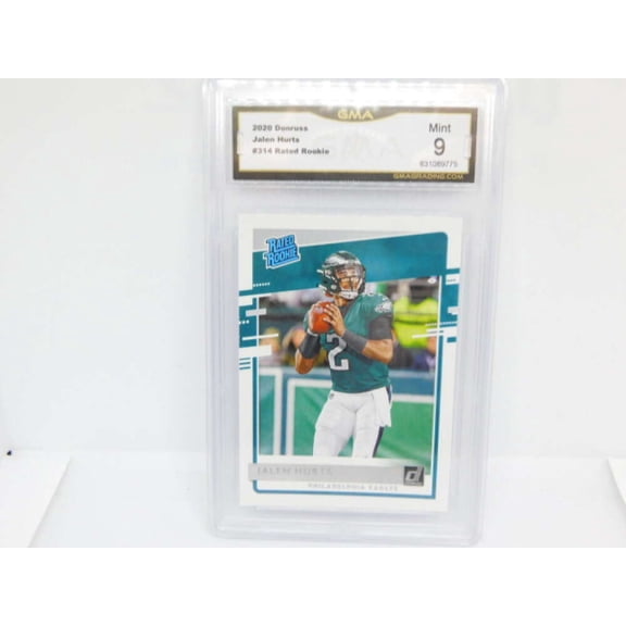 2020 Donruss Rated Rookie RC #314 Jalen Hurts Philadelphia Eagles GMA 9 Serial Number May Vary