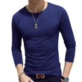 2020 Elastic Mens TShirt ONeck Round Neck Long Sleeve Men TShirt For
