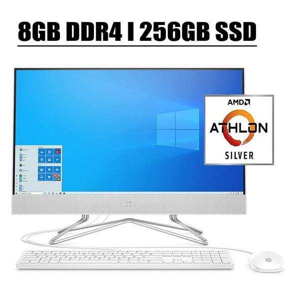 2020 Flagship 24 All in One Premium Desktop Computer I 23.8" FHD IPS Touchscreen Display I AMD Athlon Silver 3050U I 8GB DDR4 256GB SSD I DVD Webcam WIFI Keyboard Mouse HDMI Win 10